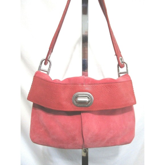 Kipling Medium Size Red Nubuck Leather Hobo Shoulder Handbag - Picture 2 of 12